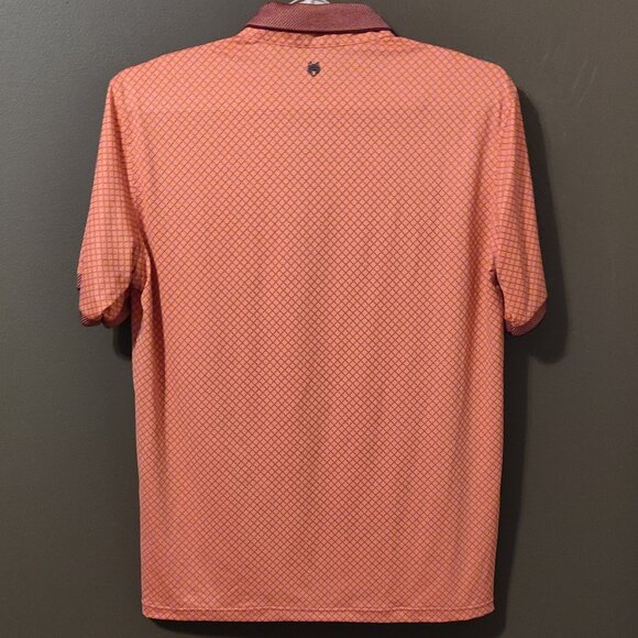 Greyson Golf Polo Orange Diamond Geometric Pattern SIZE XL - Picture 4 of 7
